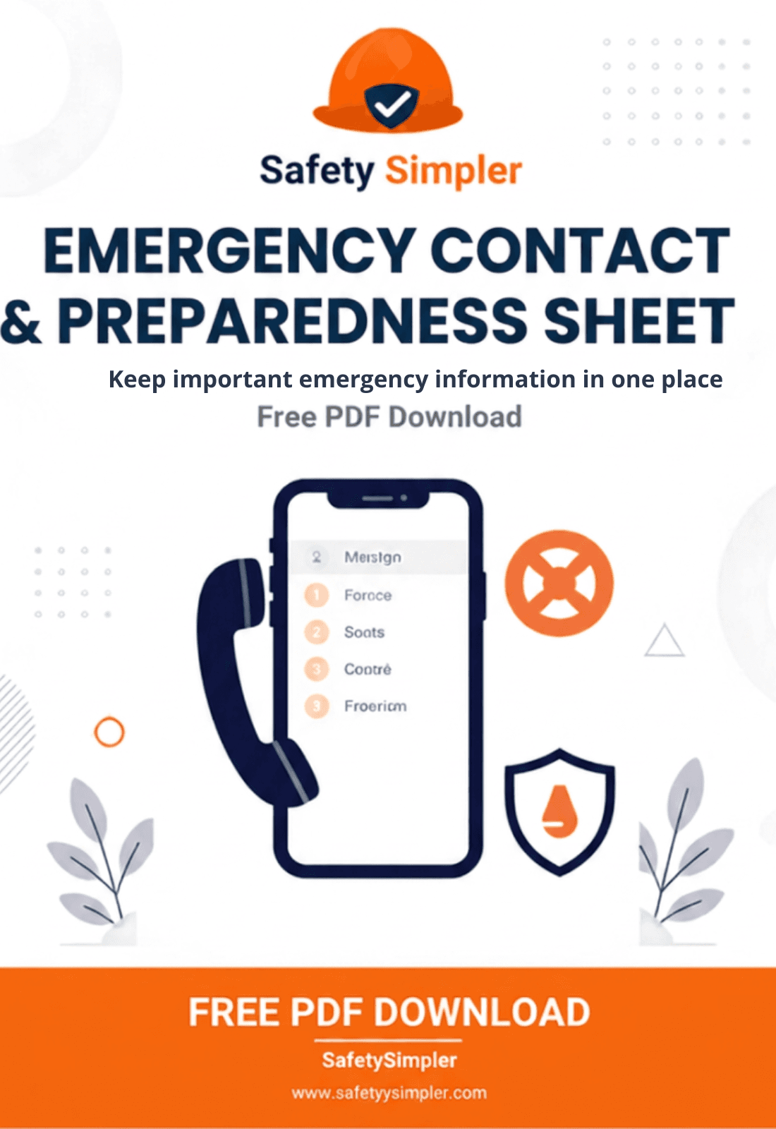 Emergency Contact & Preparedness Sheet